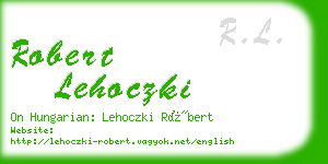 robert lehoczki business card